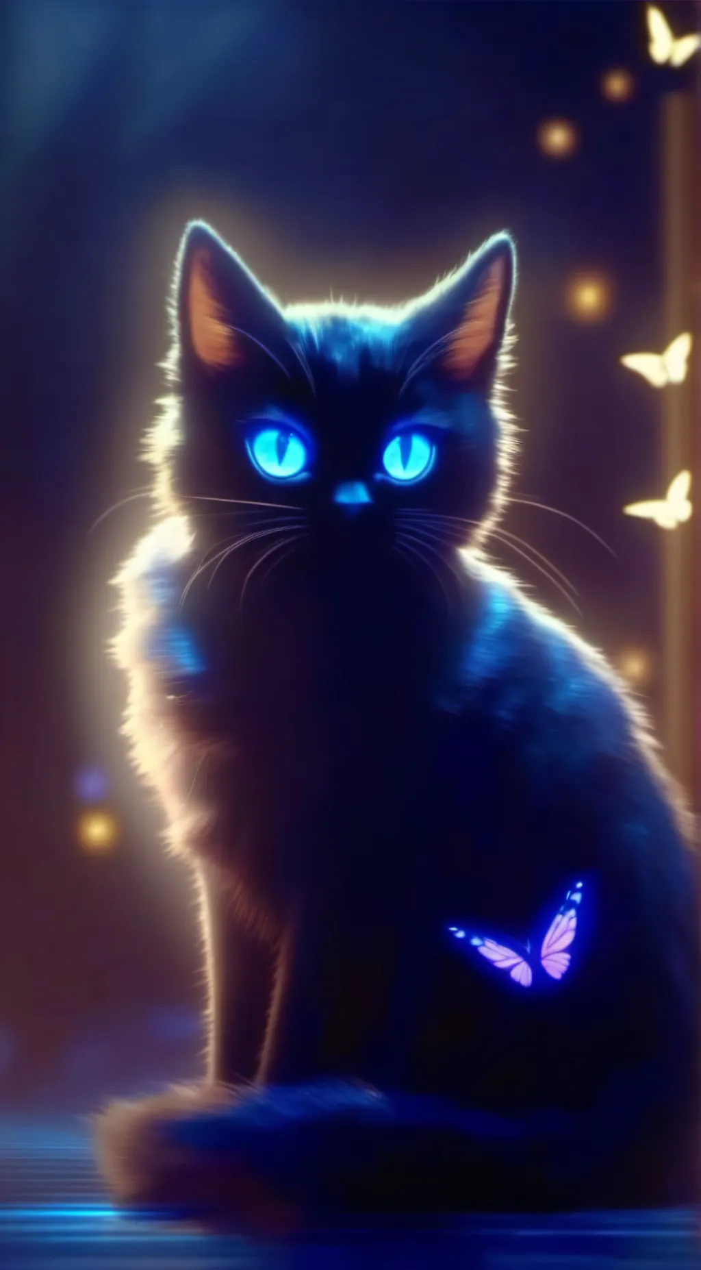 ai character: Spirit cat background