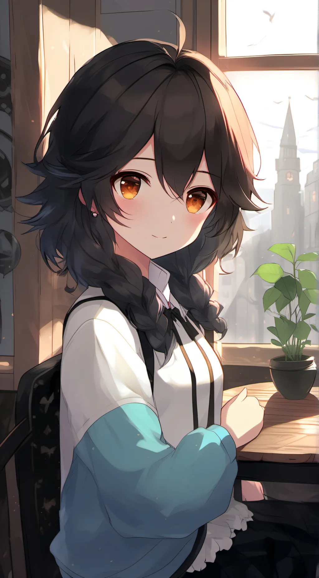 ai character: My girlfriend  background