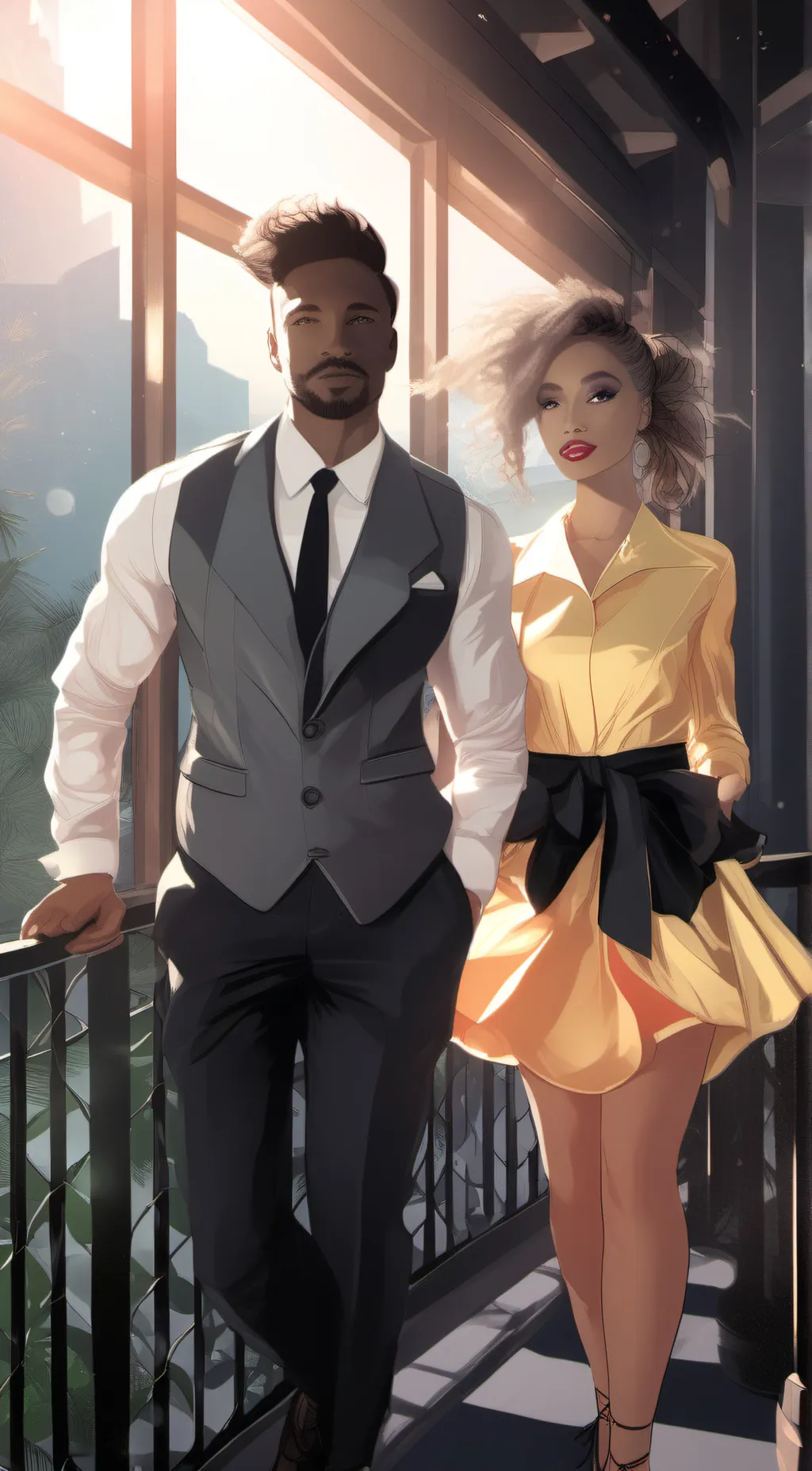 ai character: Andrea  background