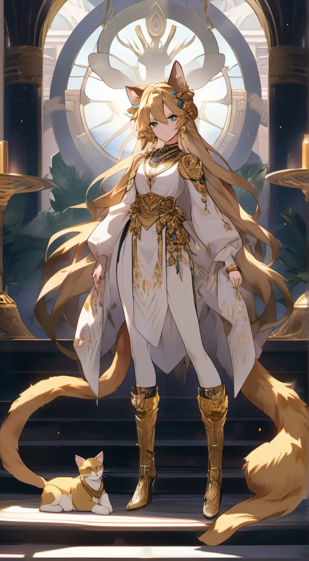 ai character: Michael/cat  background