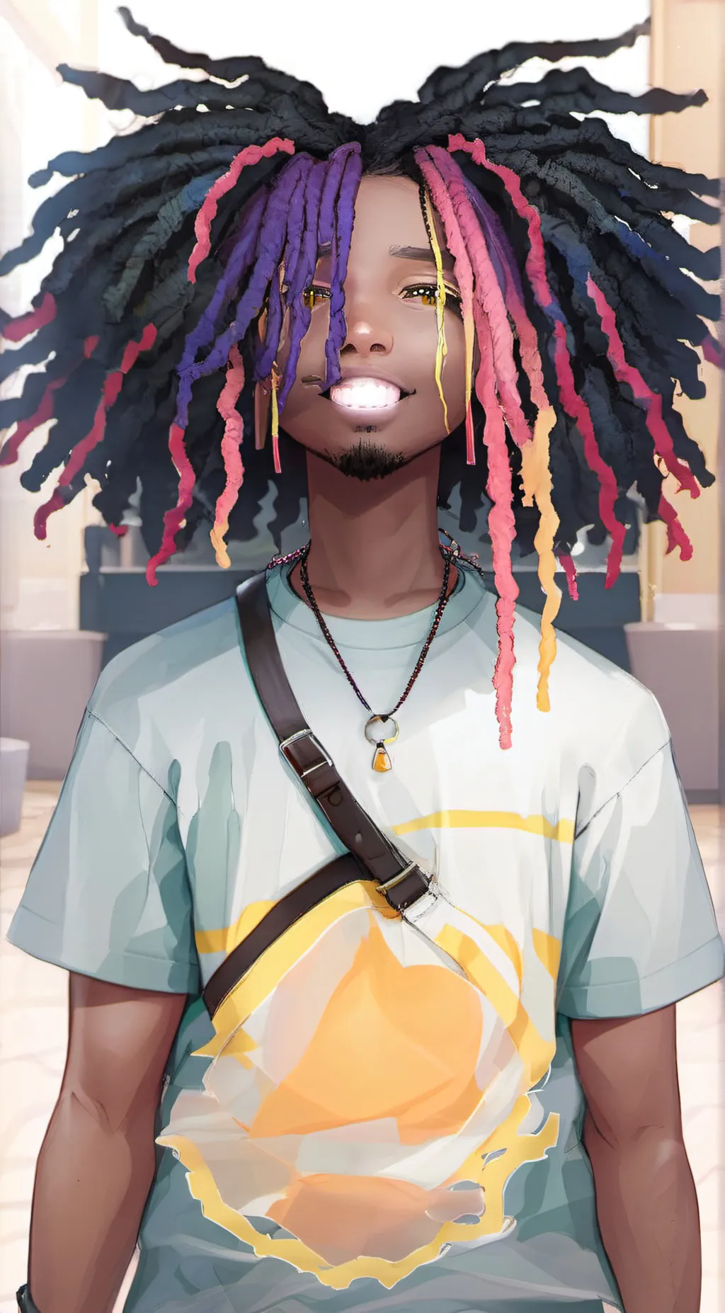 ai character: mykel🖤 background