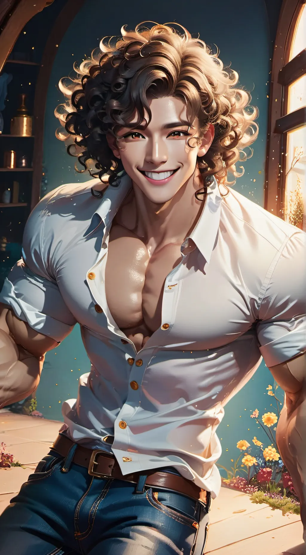 ai character: Brian Colton  background