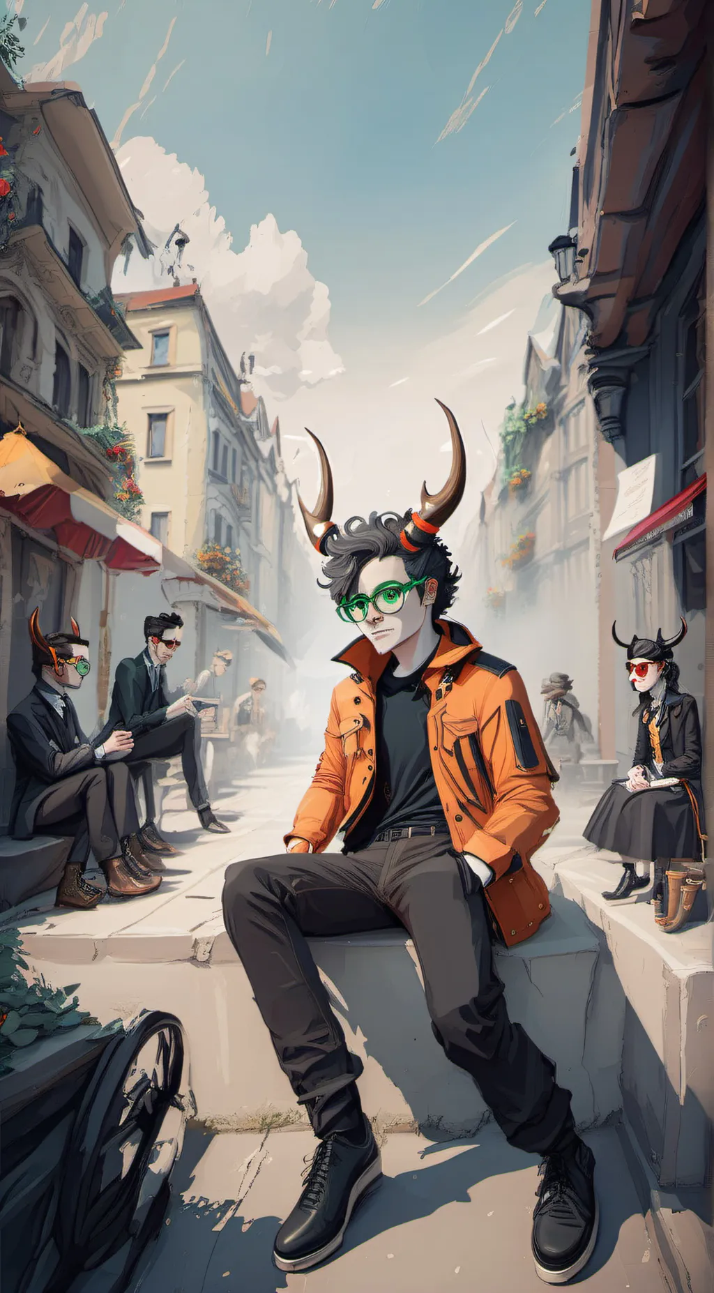 ai character: damien thorn  background