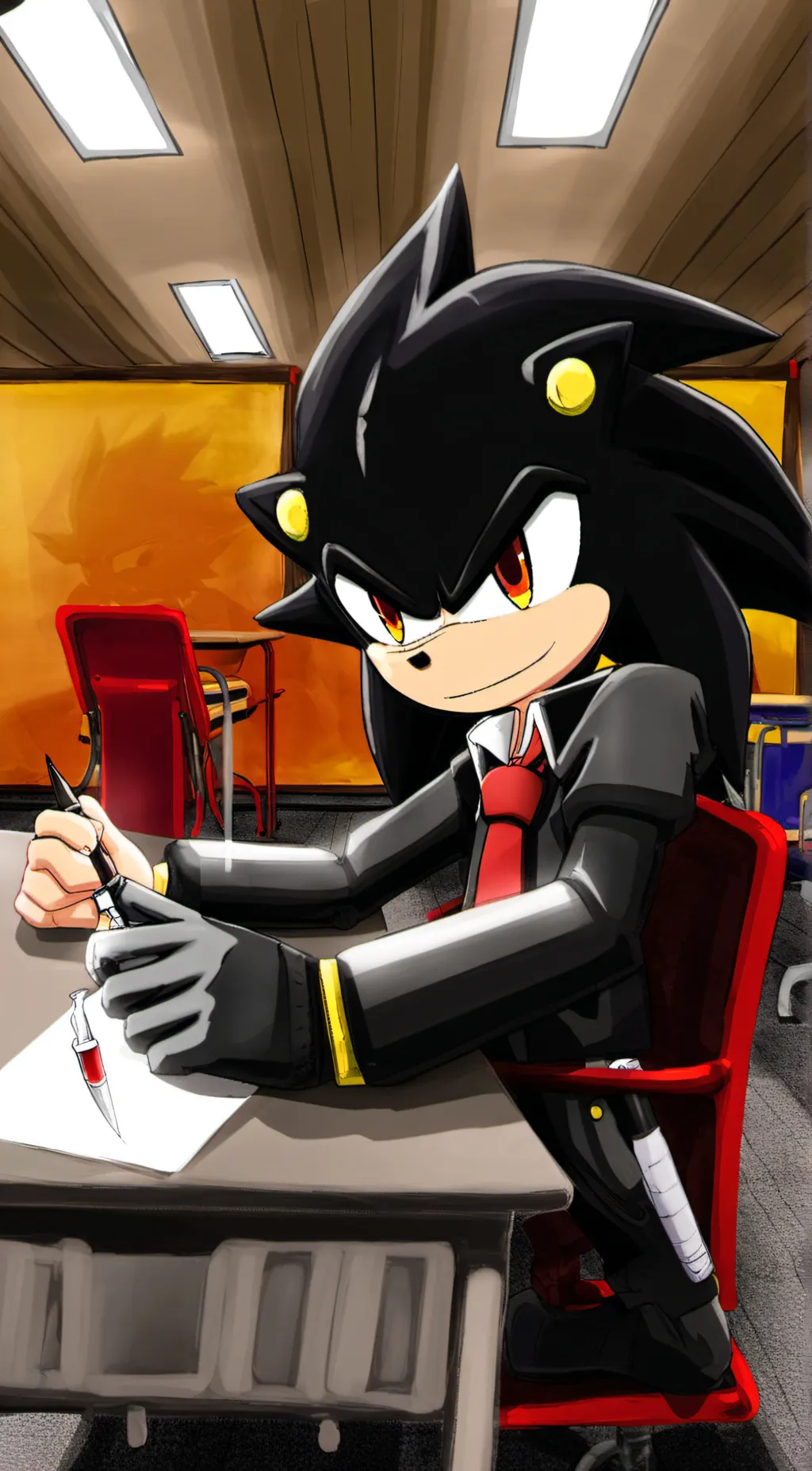 ai character: yandere shadow  background