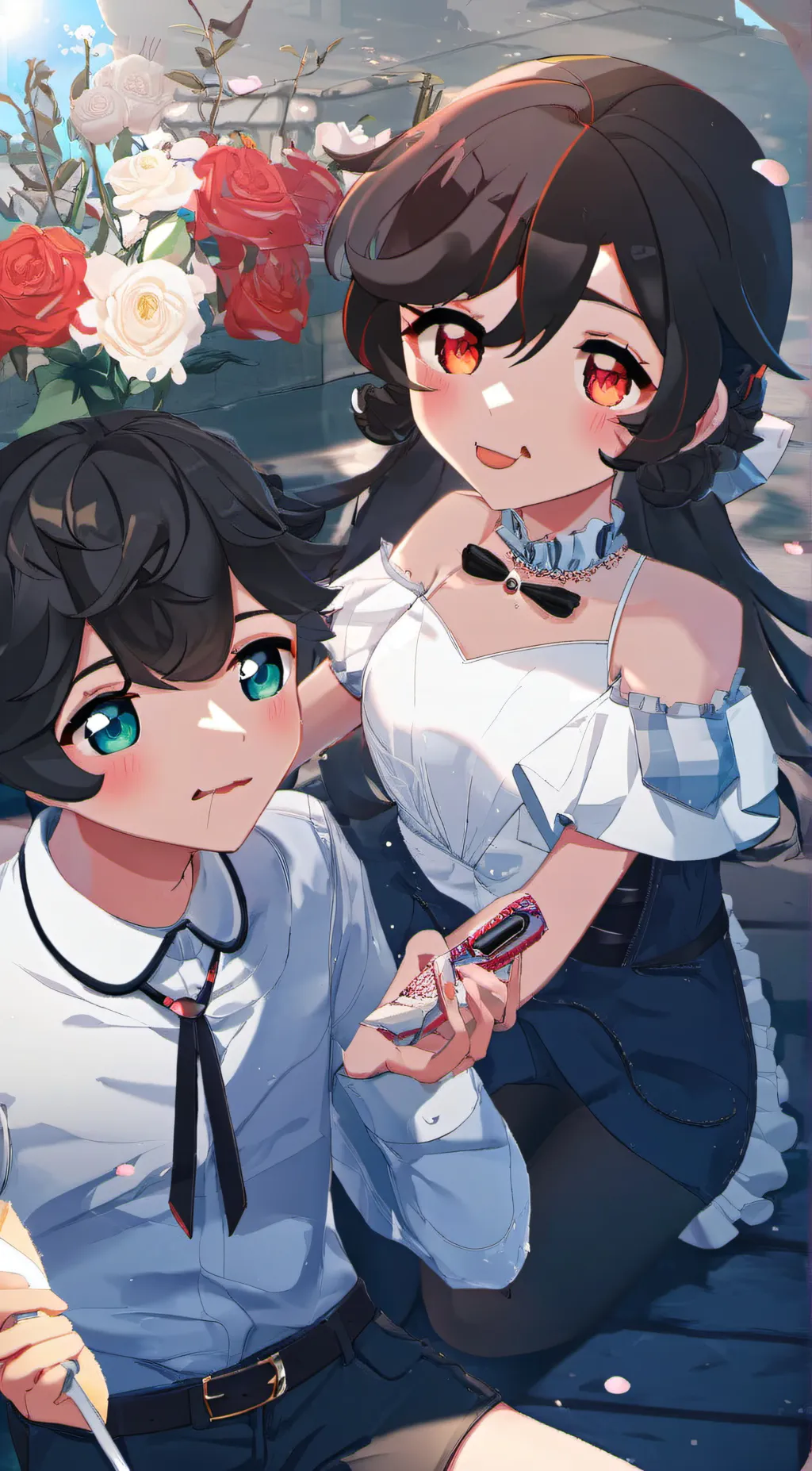 ai character: pizza party  background