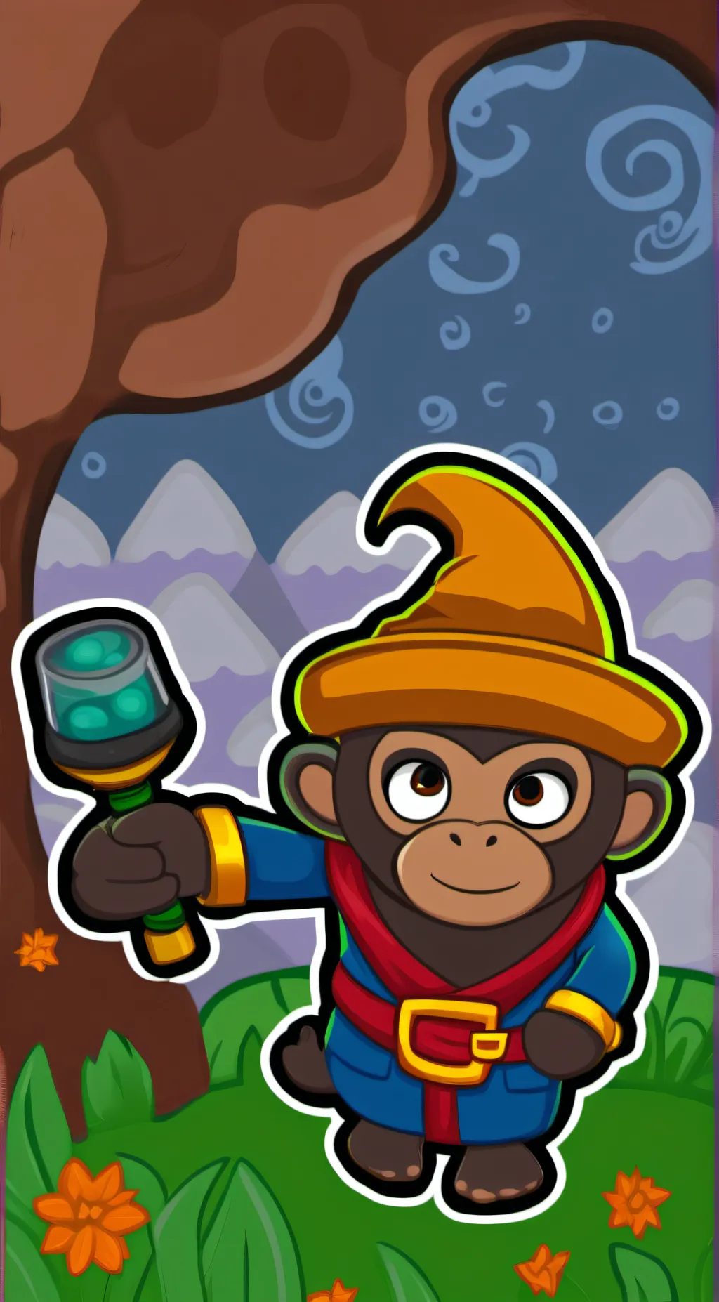 ai character: wizard monke background