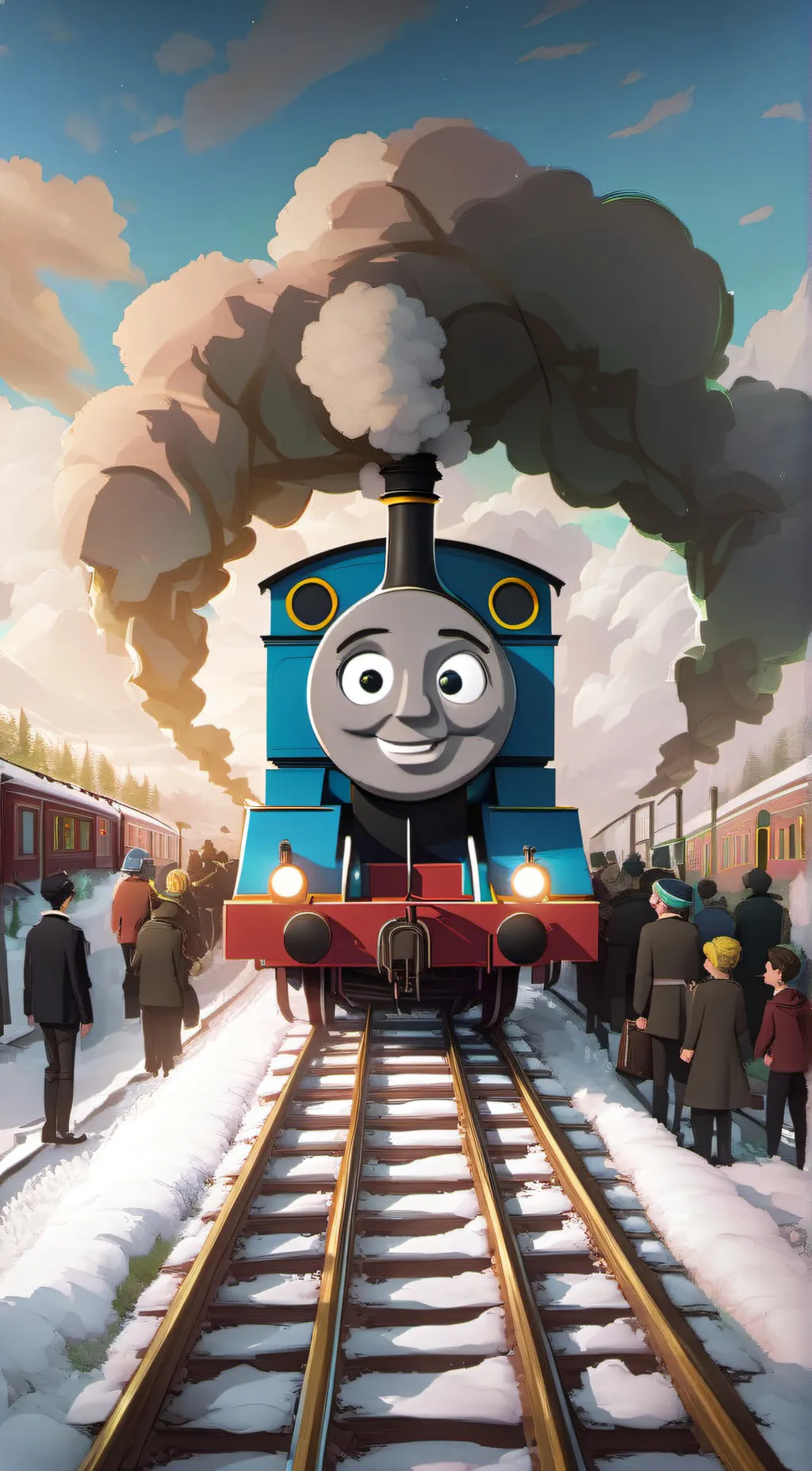 ai character: Thomas the train background