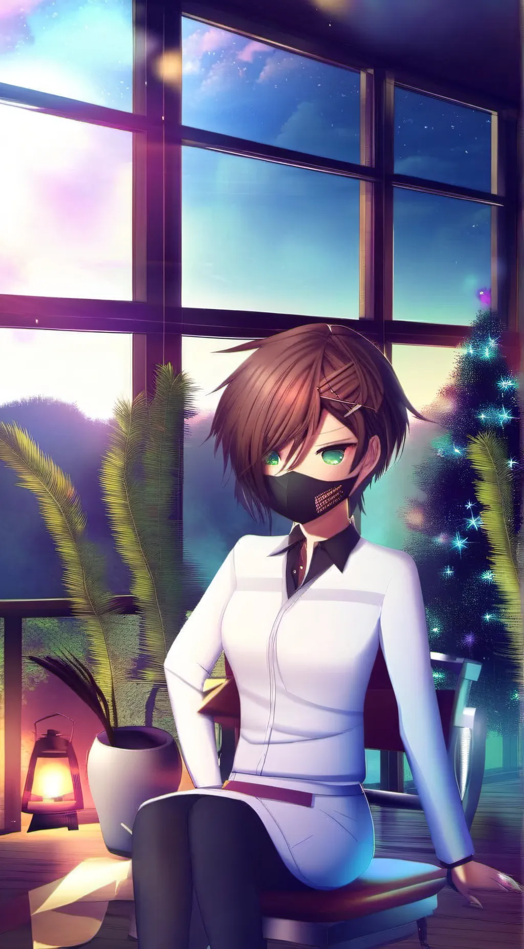 ai character: Winter  background