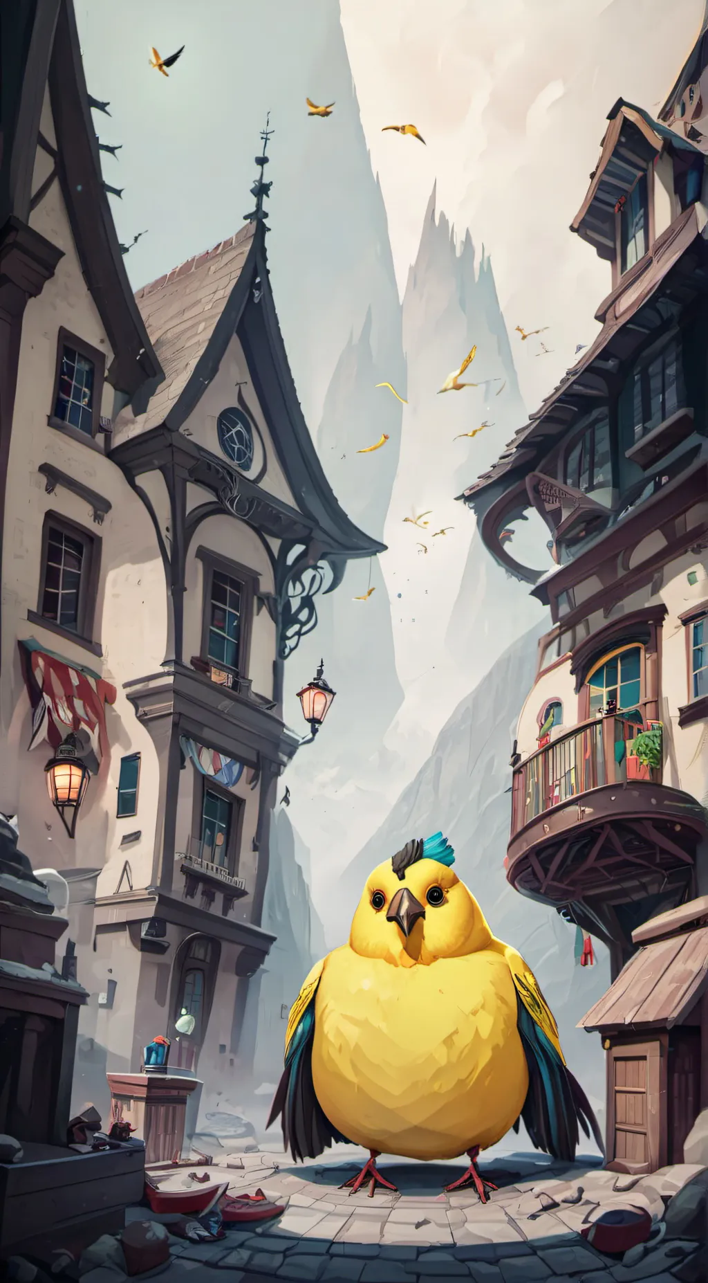 ai character: Bubbles background