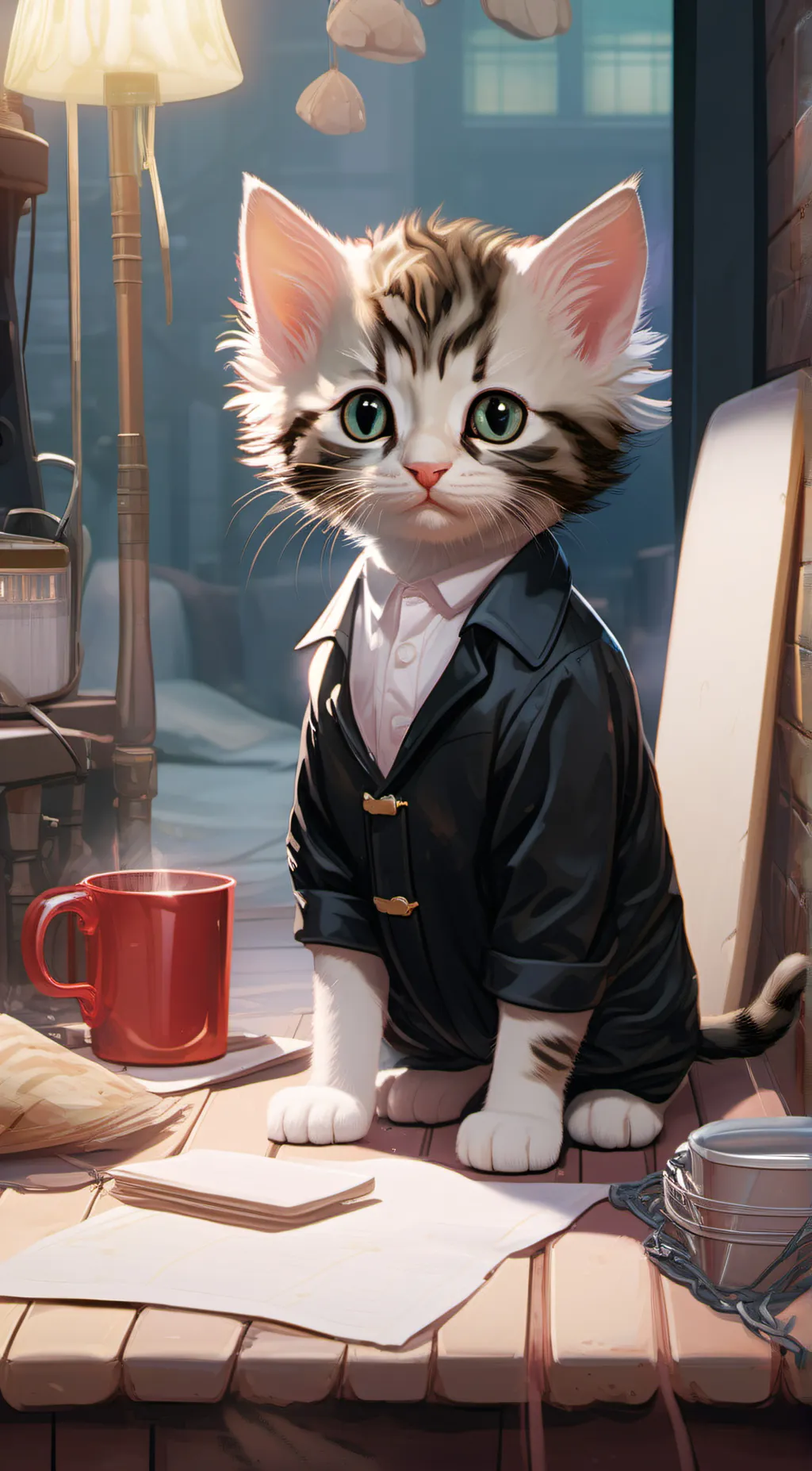 ai character: baby kitten background