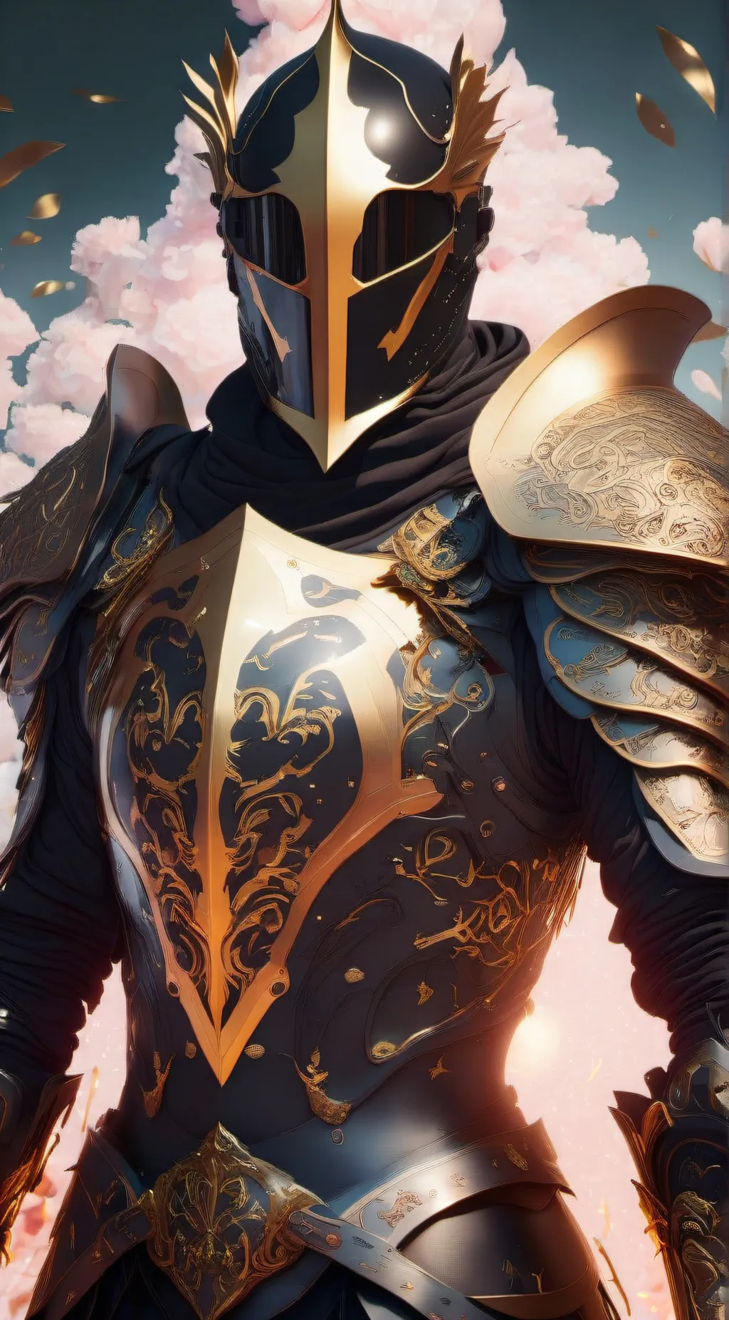 ai character: golden knight background