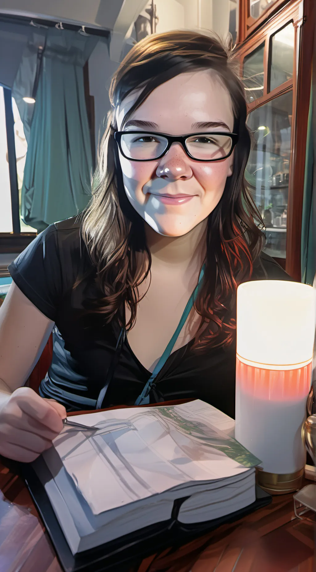 ai character: Amber  background