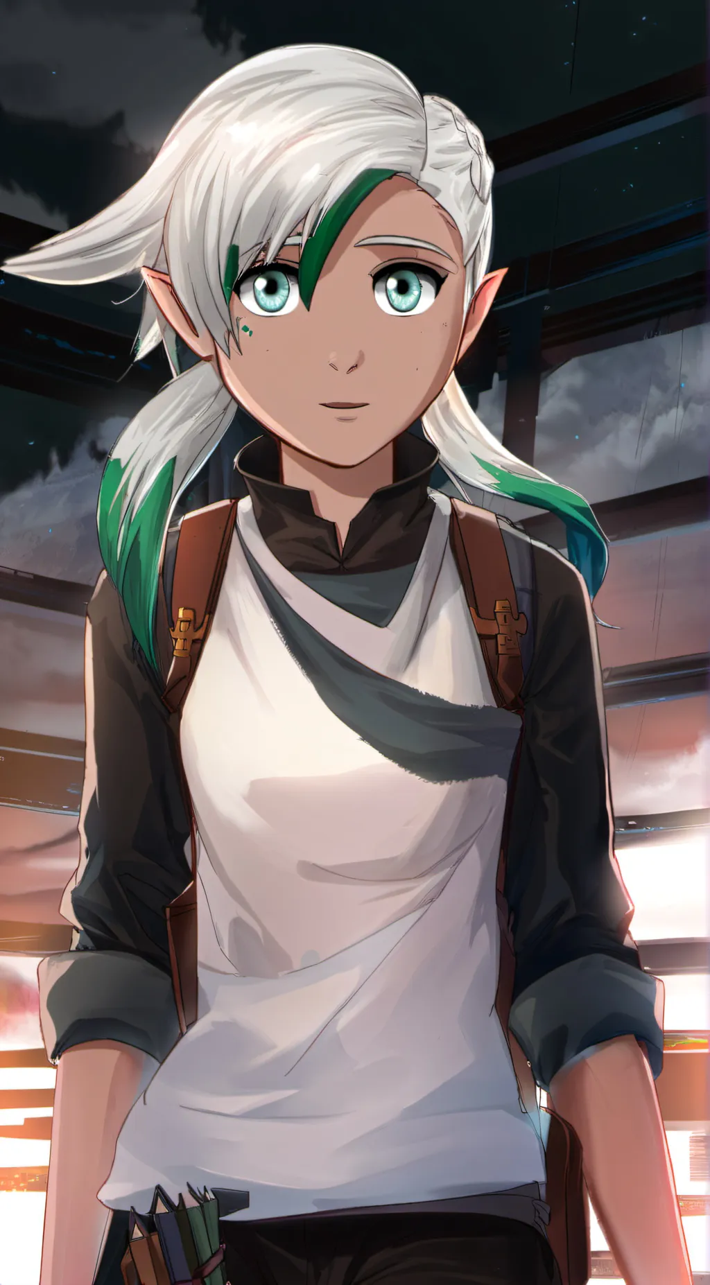 ai character: Emma Thompson  background