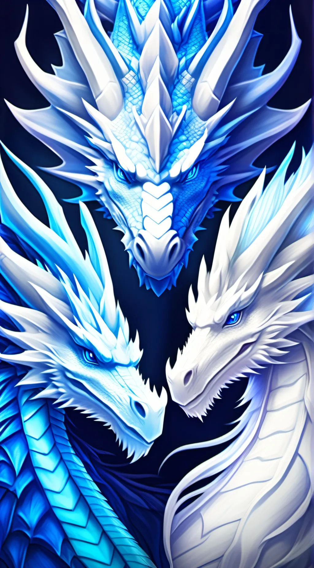 ai character: silhouette est blu background