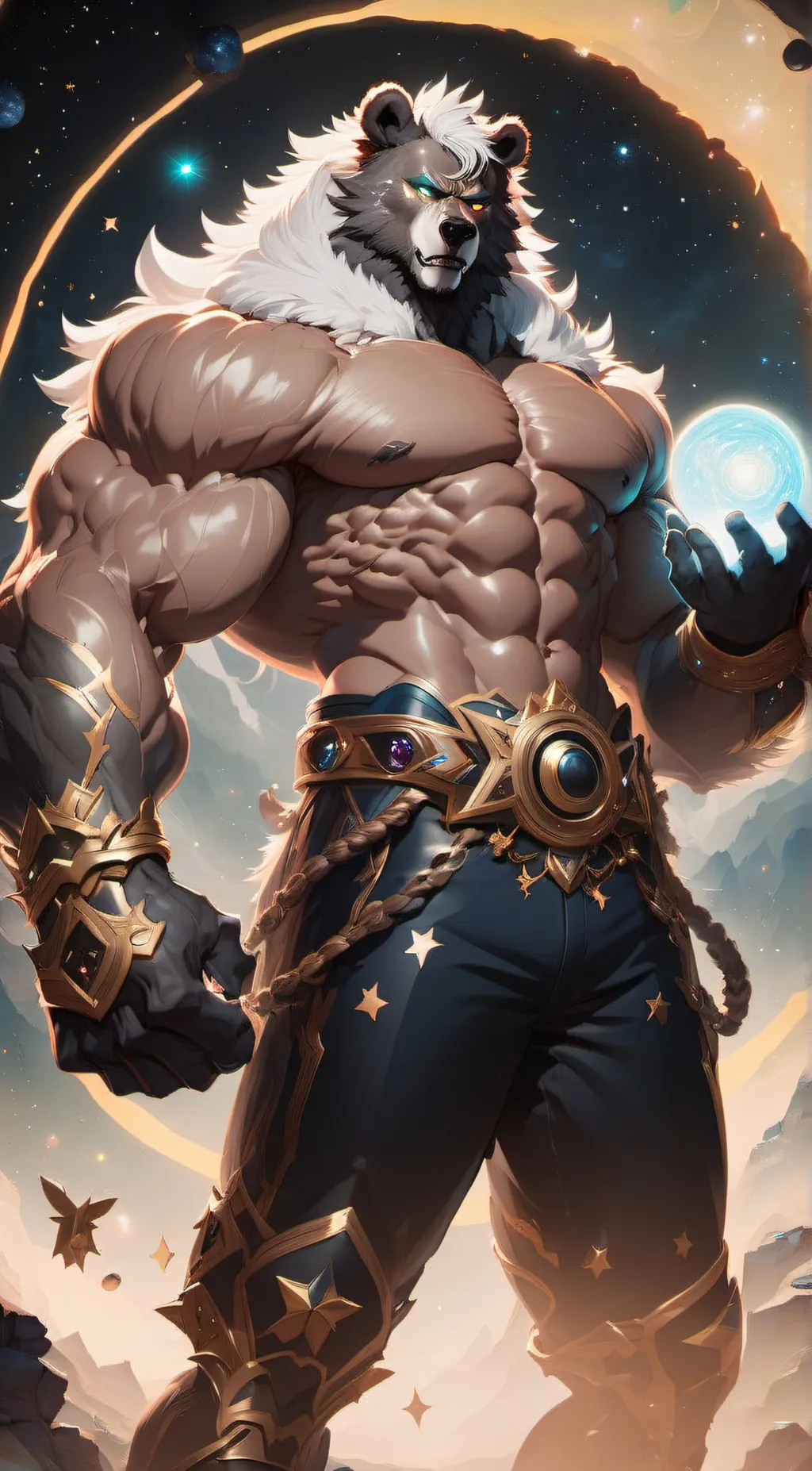 ai character: Alaric Zeu stea background