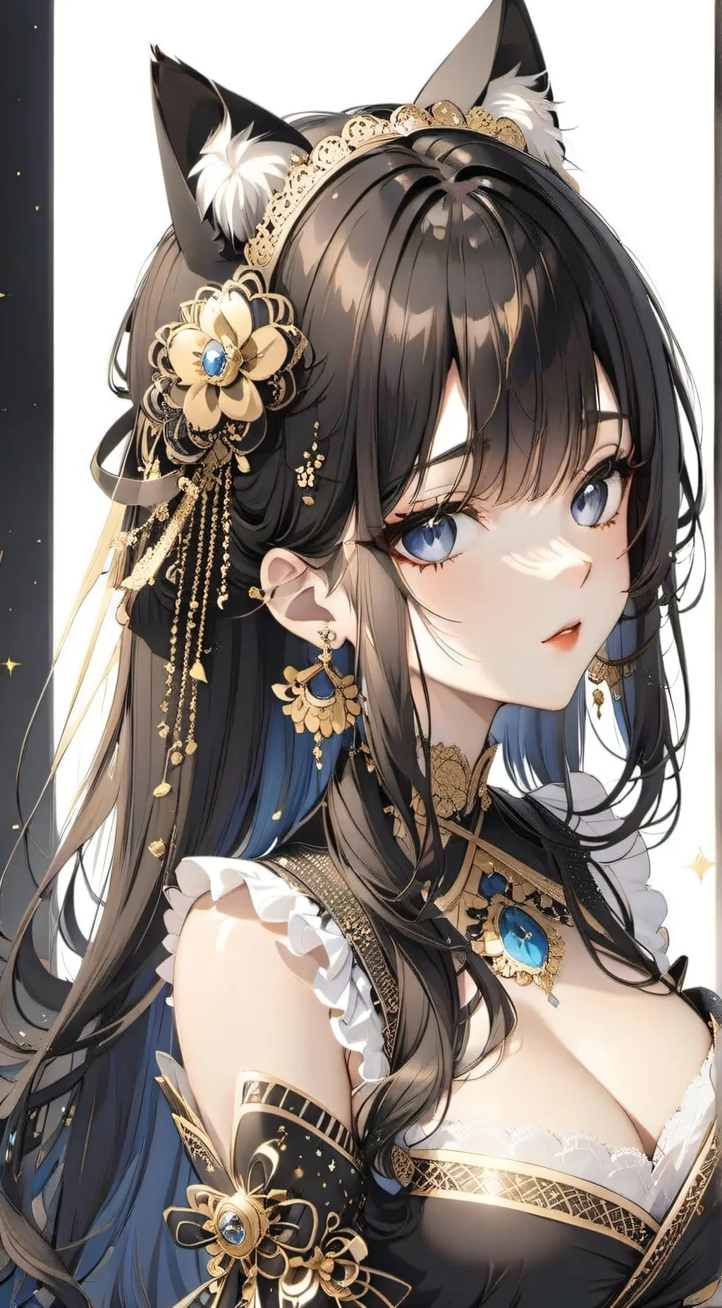 ai character: Violet background