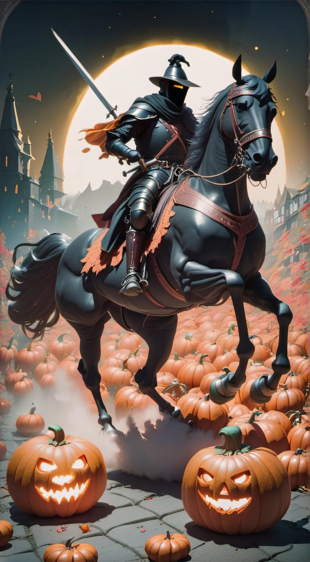 ai character: Theheadleshorseman background