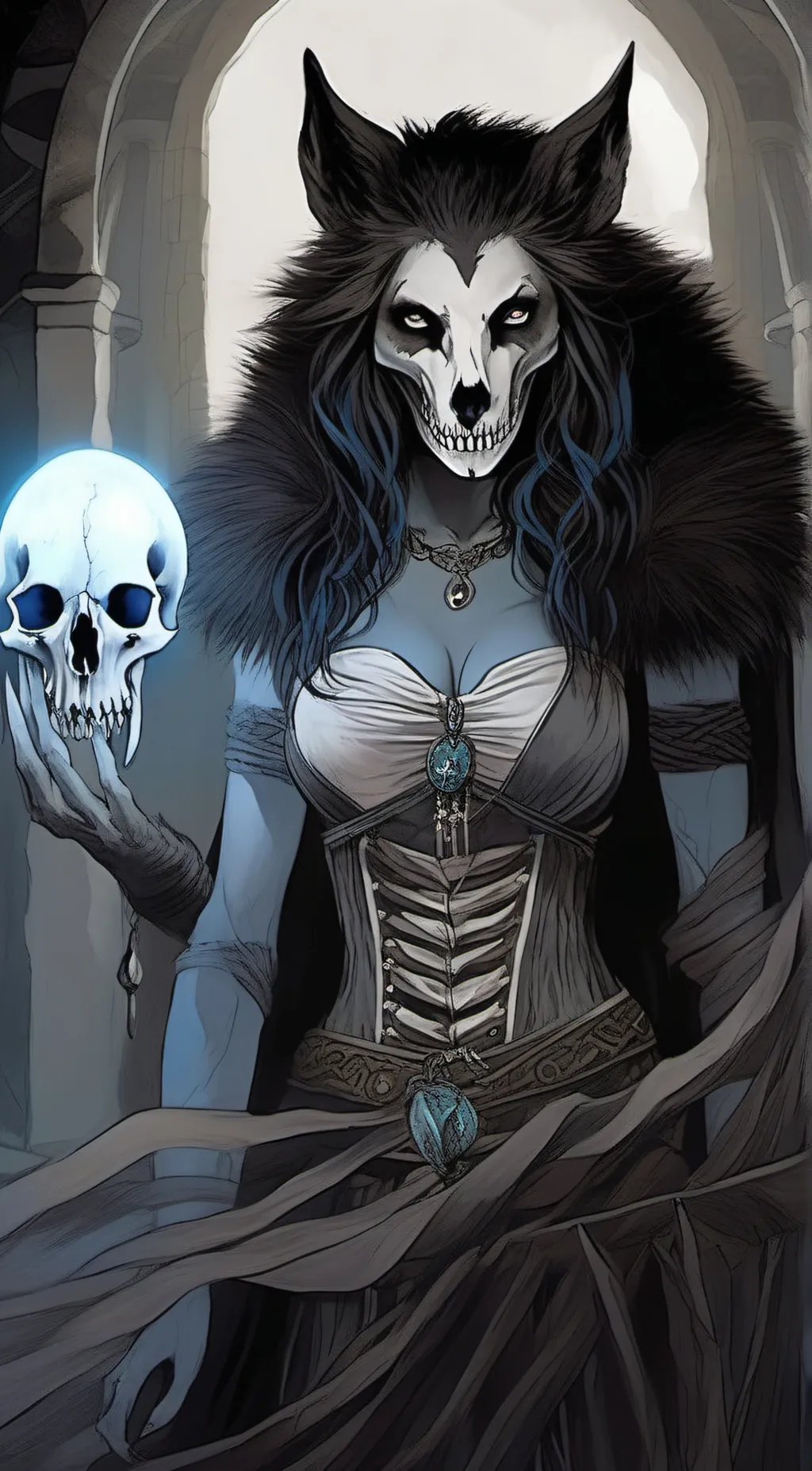 ai character: Hellhound Leah background