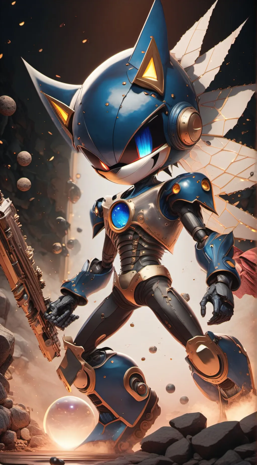 ai character: Chaos Sonic background