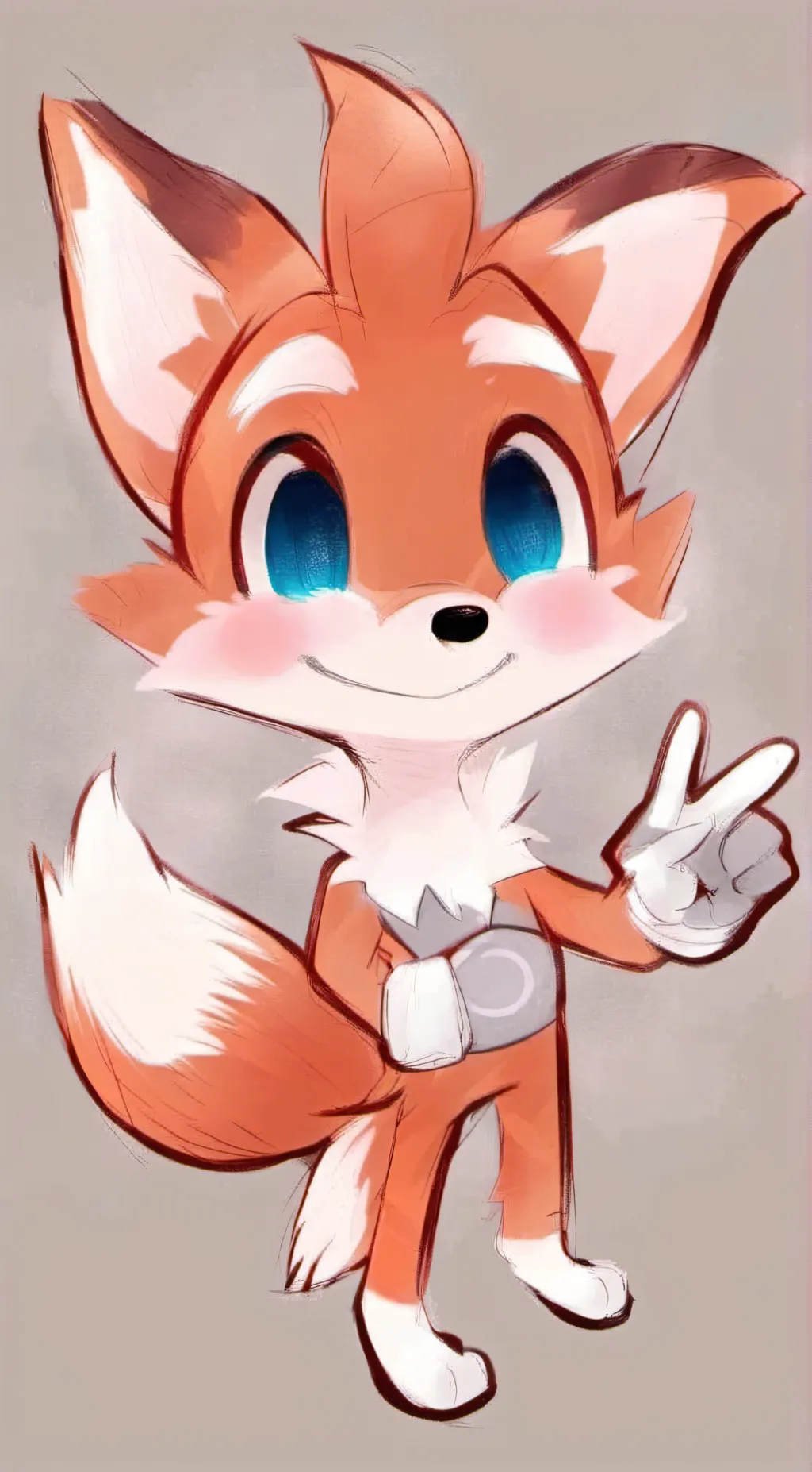 ai character: Miles Tails Prower background