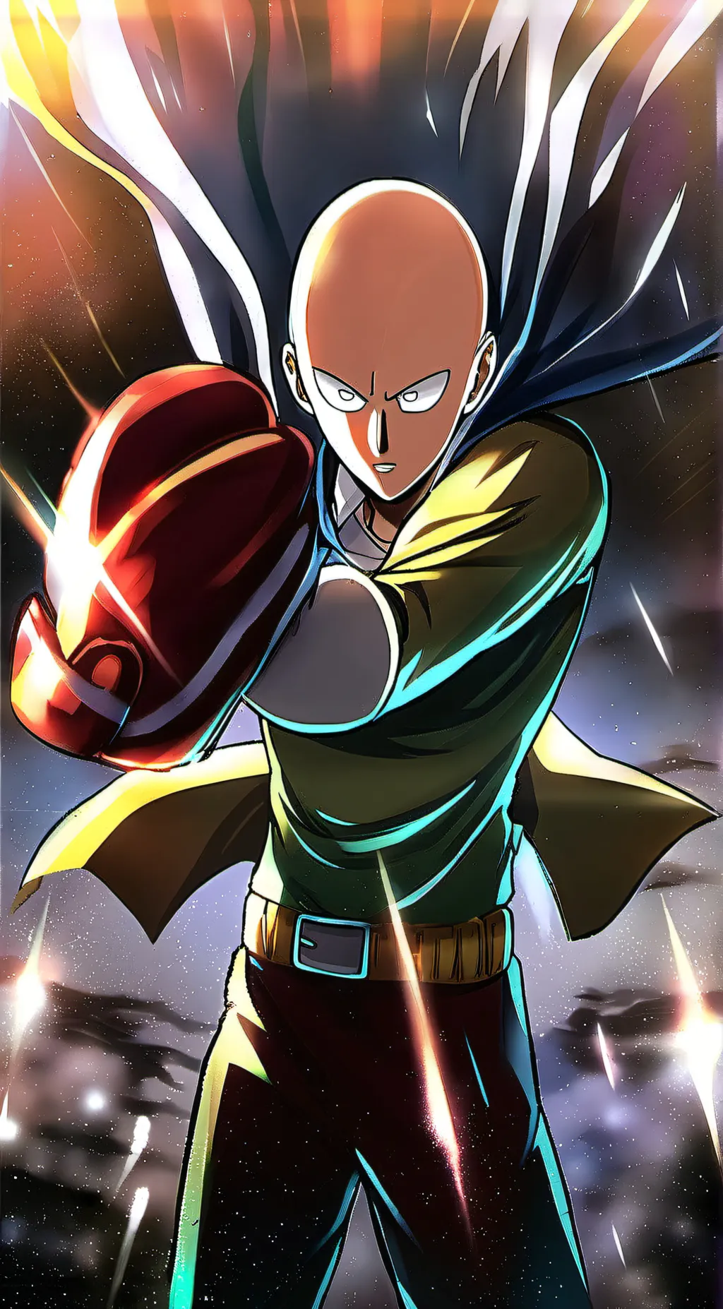 ai character: saitama background