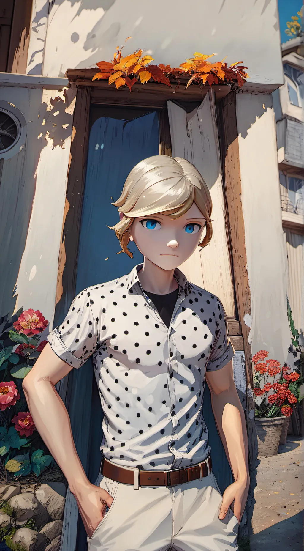 ai character: Adrian  background