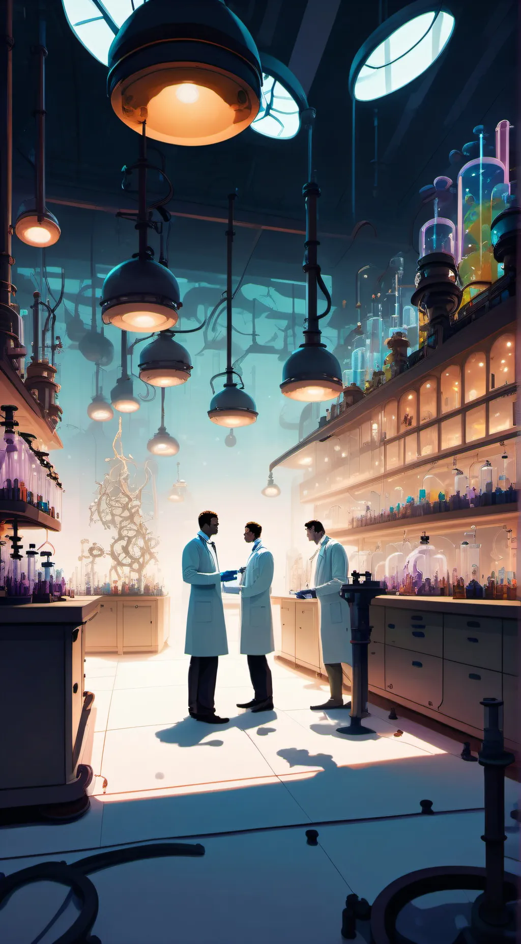 ai character: Inflation lab background