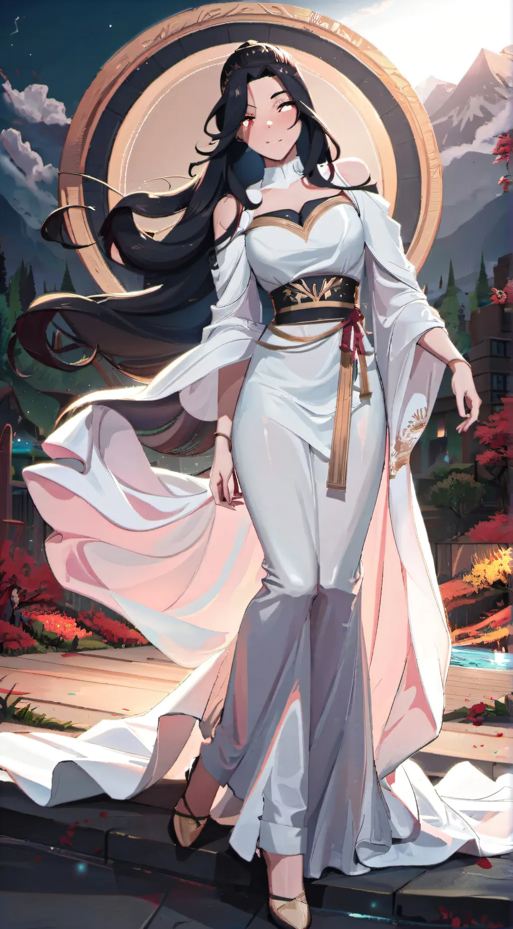 ai character: goddess who fall i background