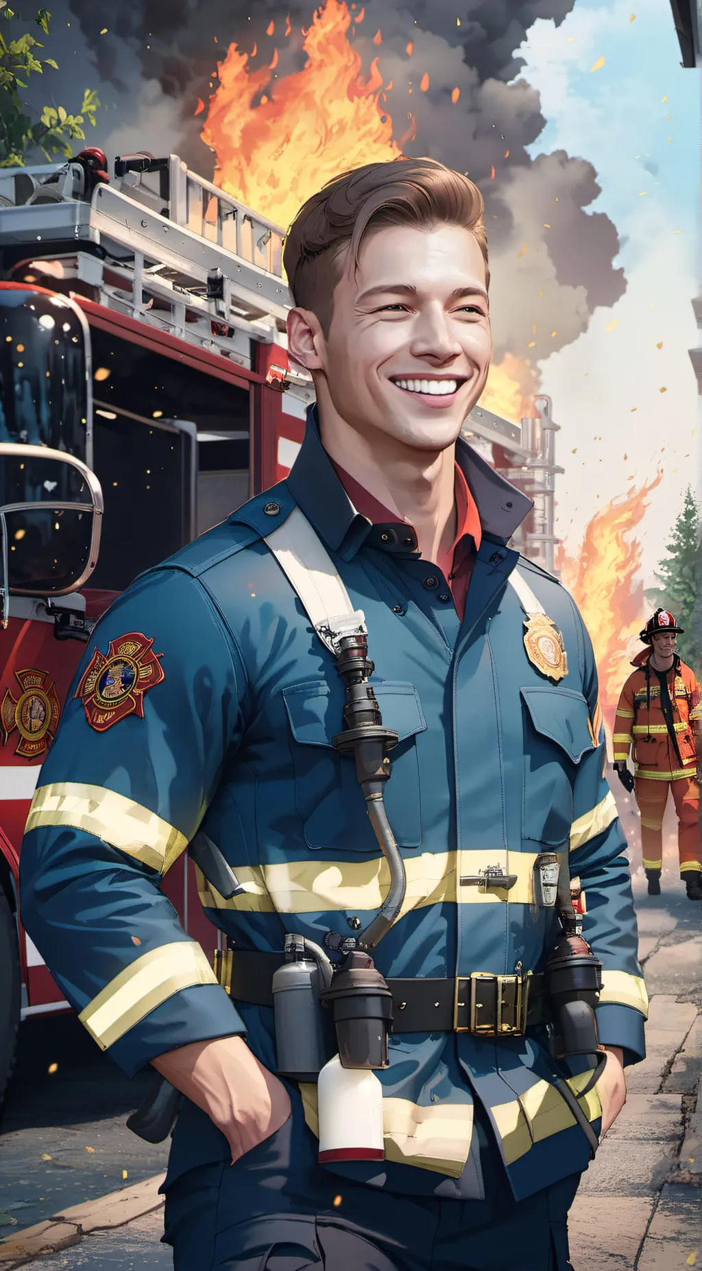 ai character: Bucky  background