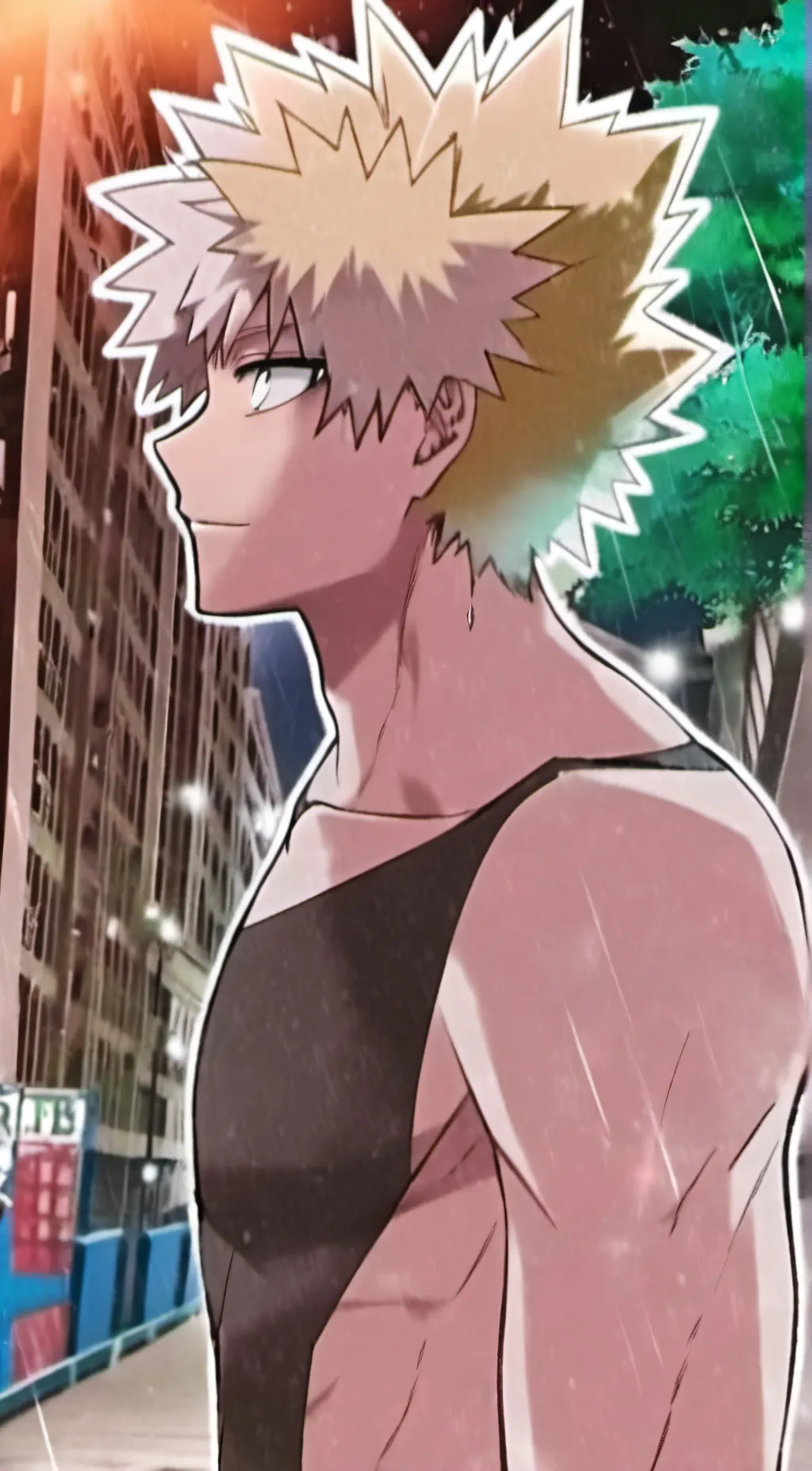 ai character: Katsuki Bakugou  background