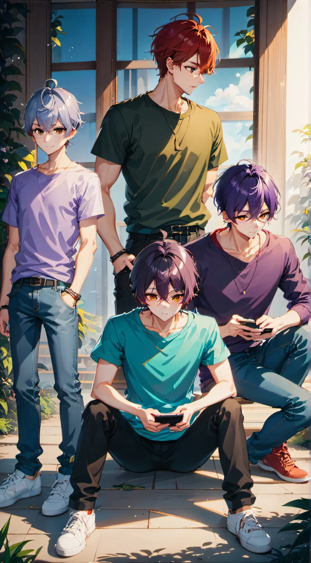 ai character: Jay,Ben,Luke,Mike background