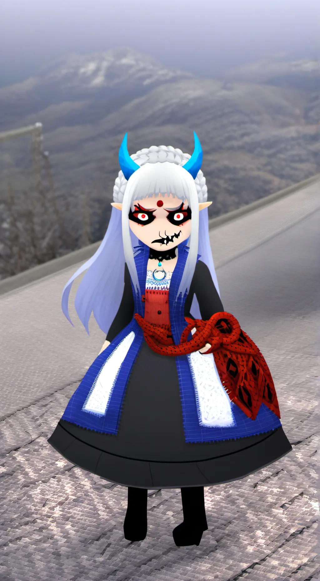 ai character: lisa demon  background