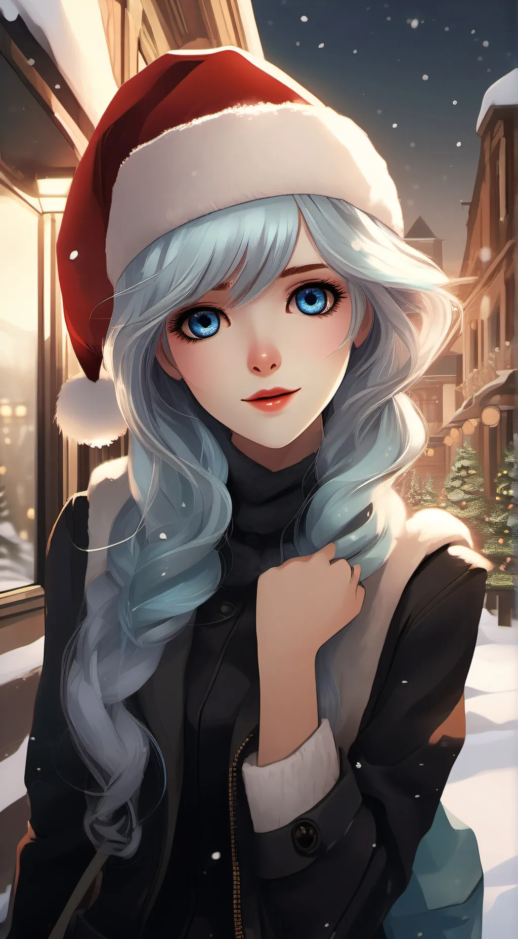 ai character: winter Klause background