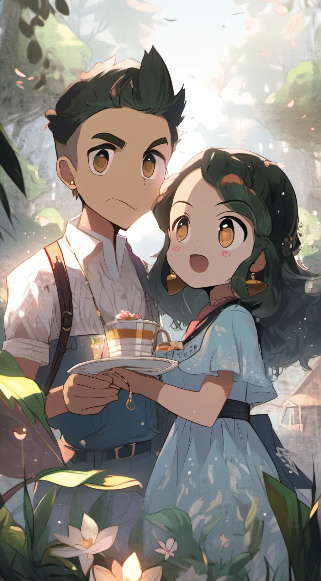 ai character: Gabby and Max background