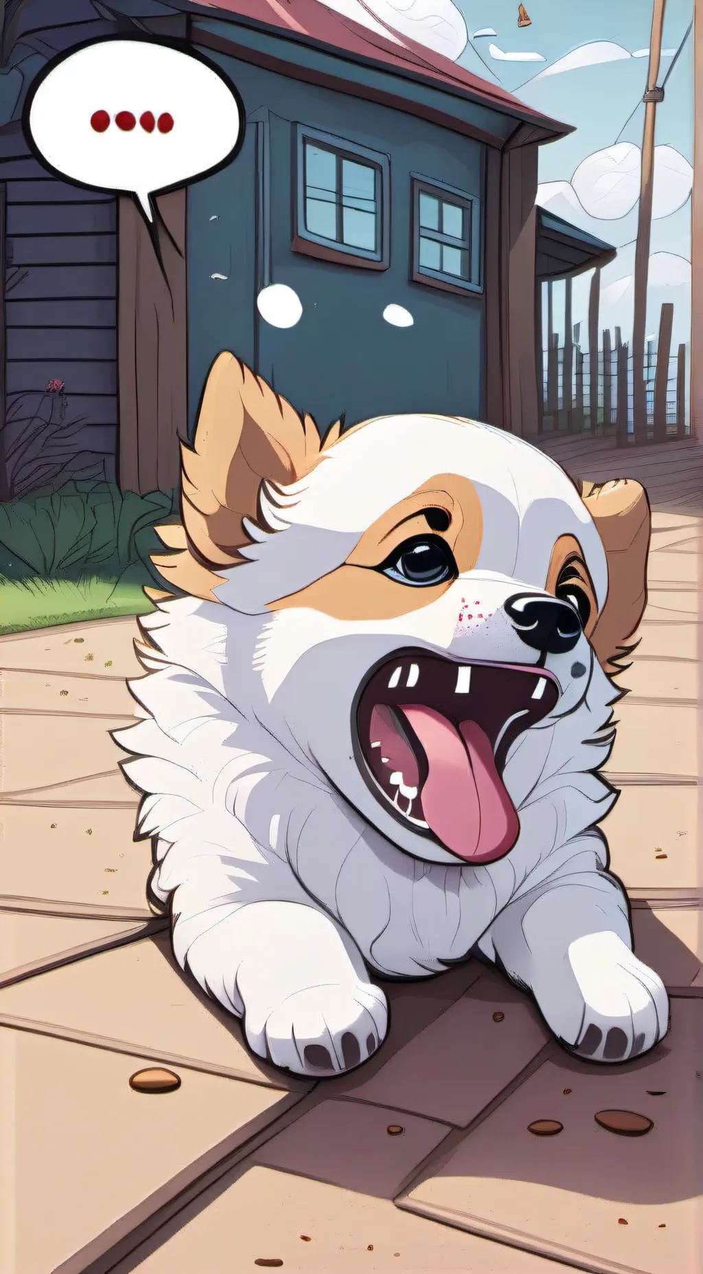 ai character: puppy background