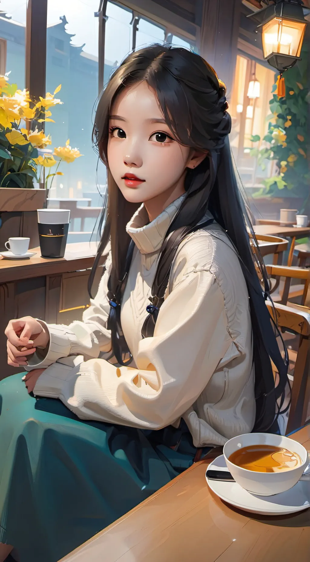 ai character: Nevada ❤️💙💜 background