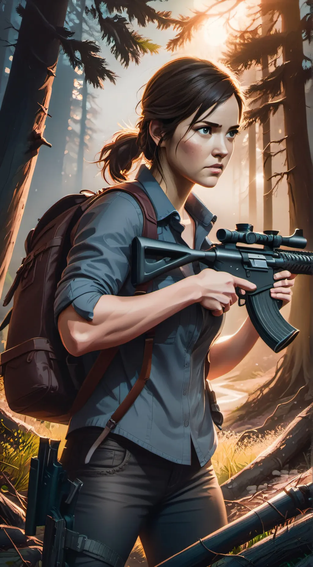 ai character: Ellie background