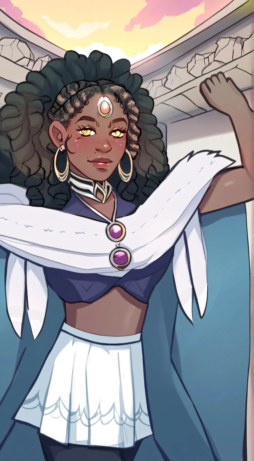 ai character: hazel background