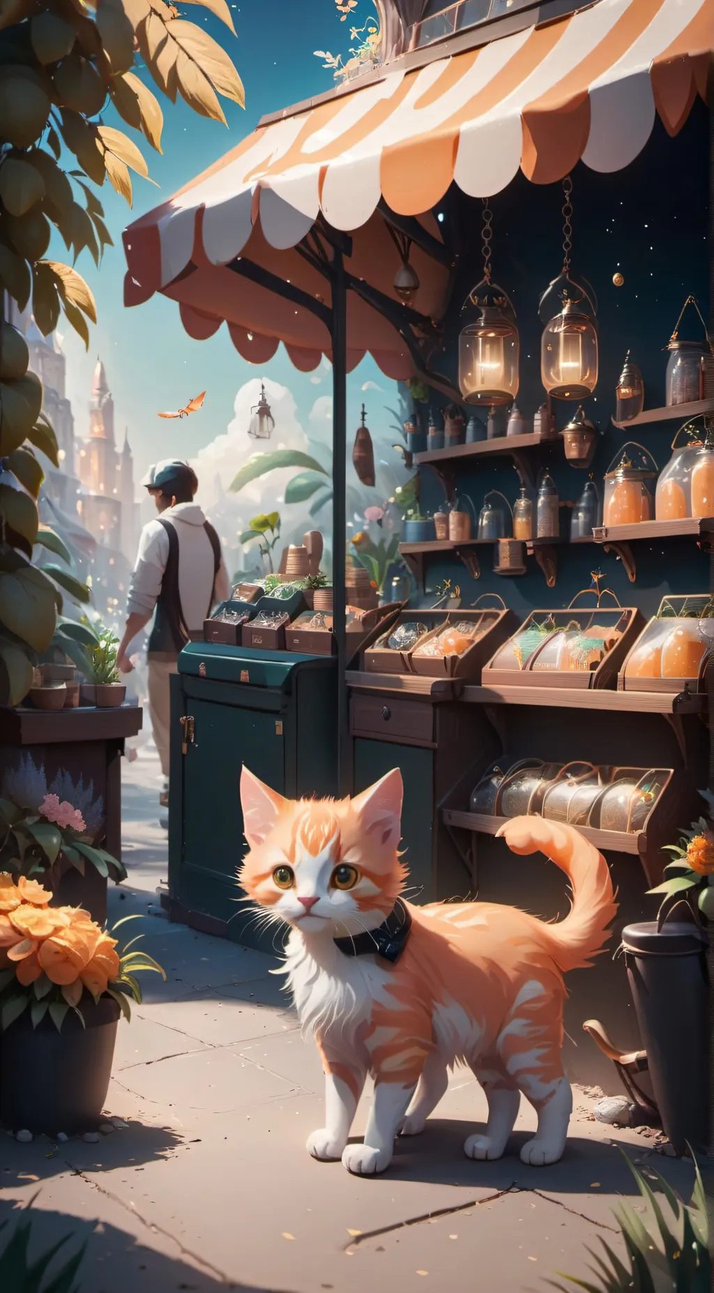 ai character: ginger the kitten background