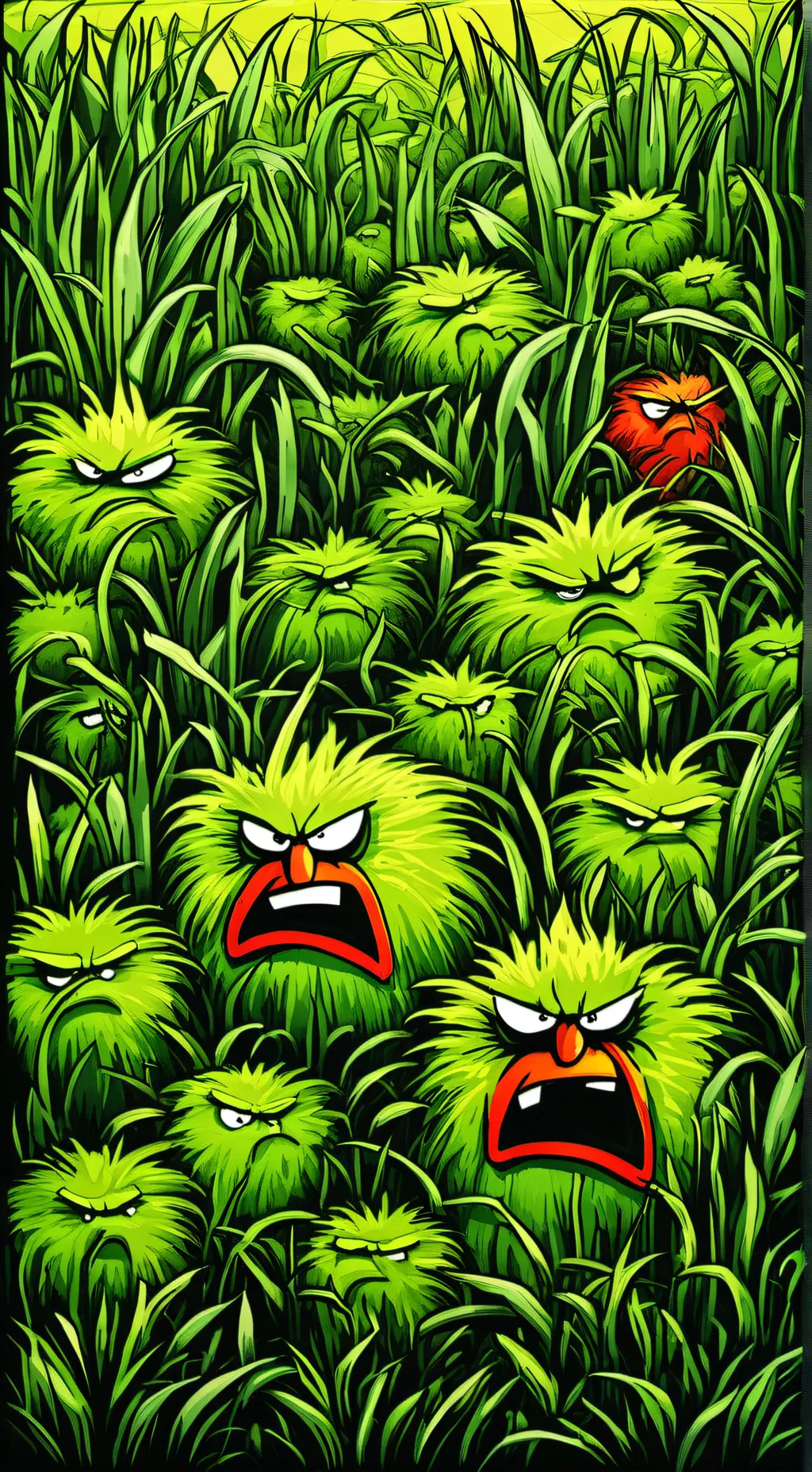 ai character: touch grass  background