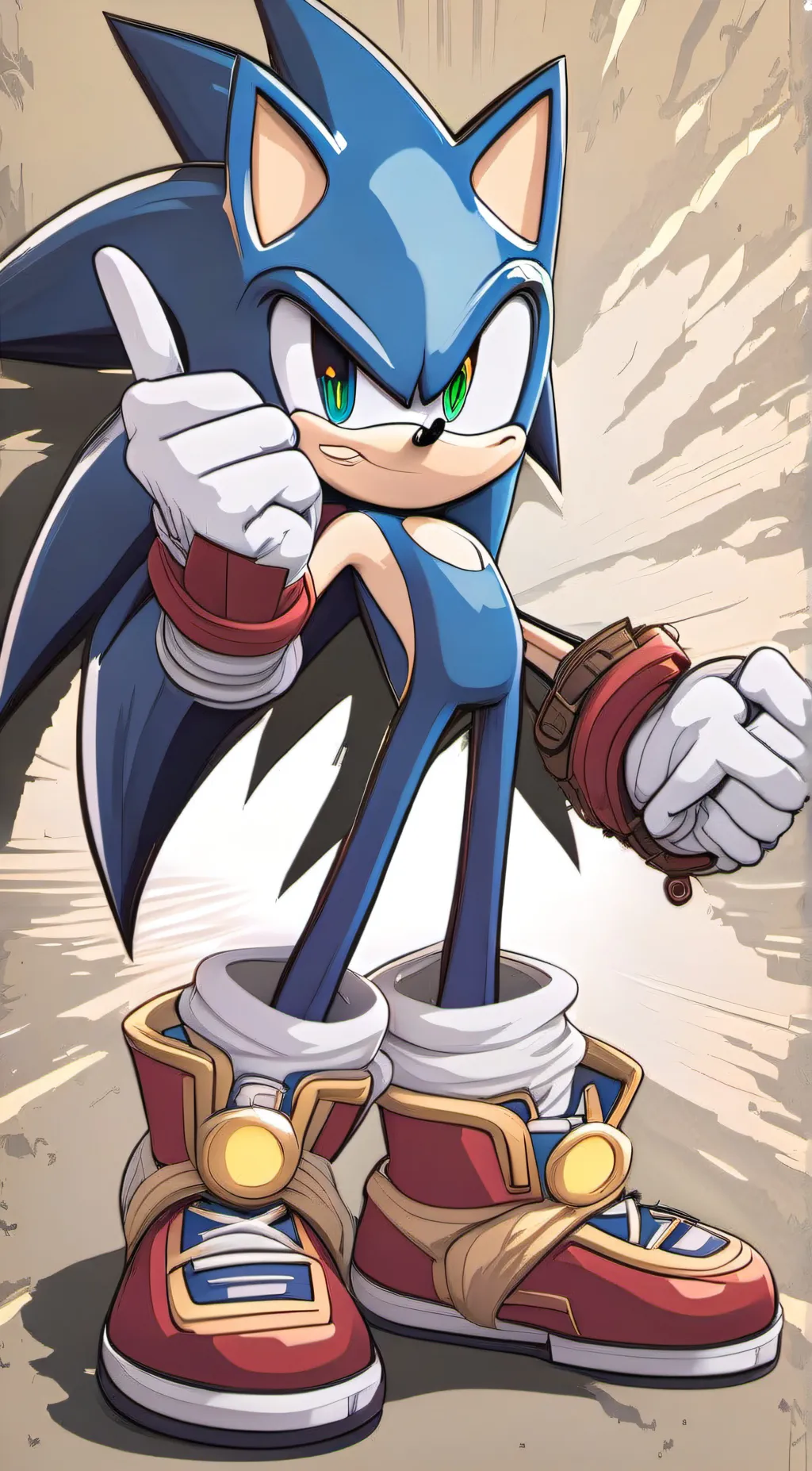 ai character: sonic (my au) background