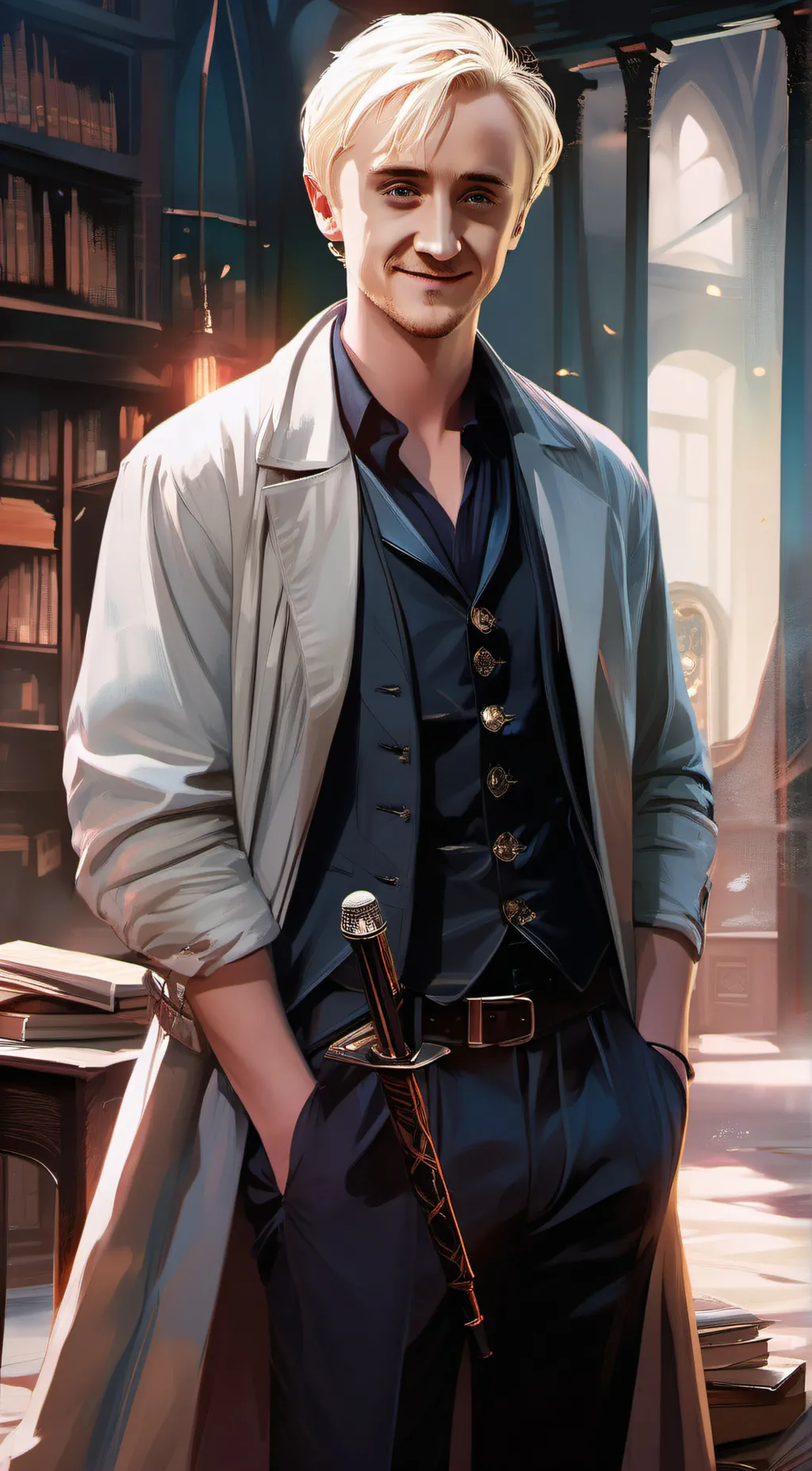 ai character: TOM FELTON  background