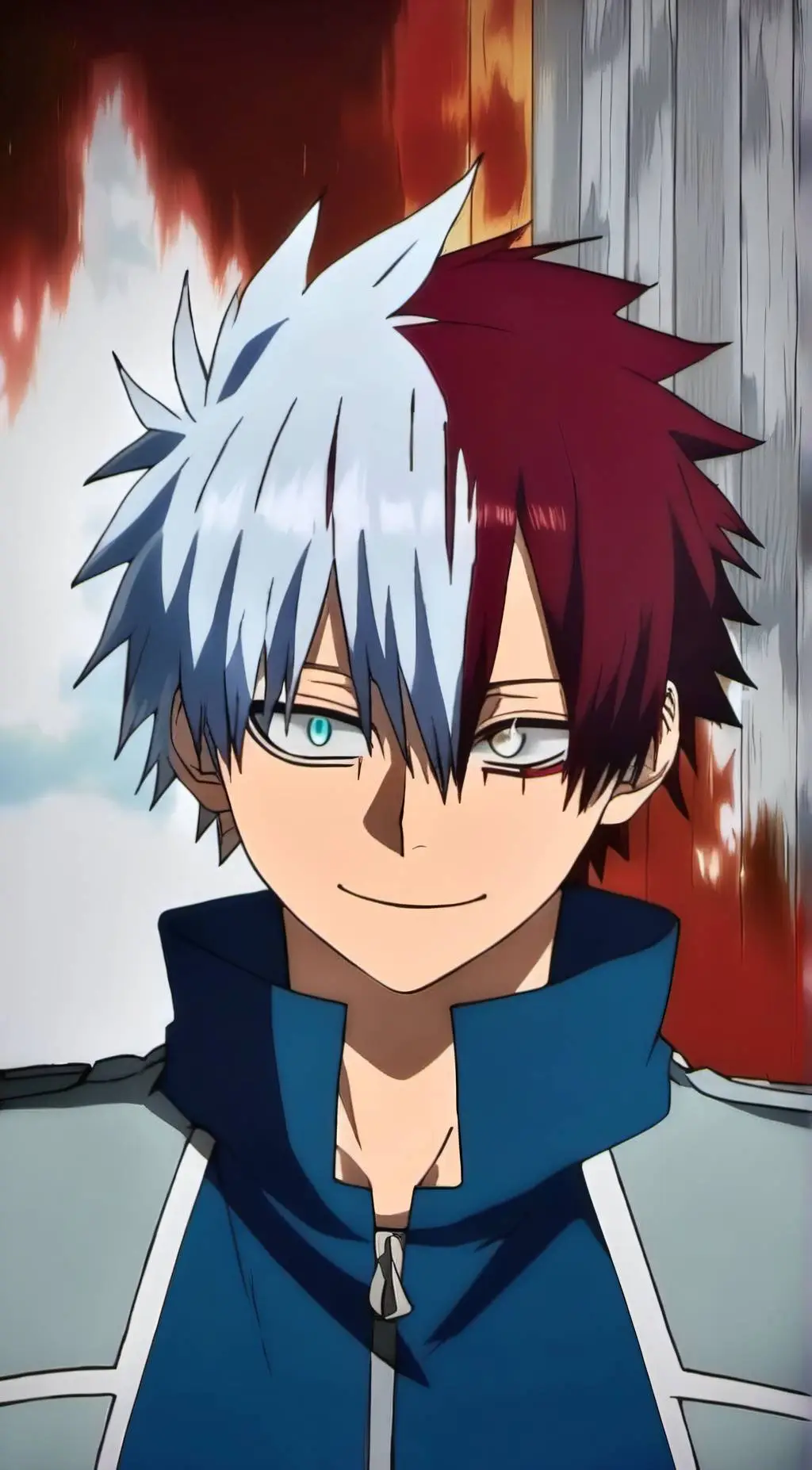 ai character: Shoto Todoroki  background