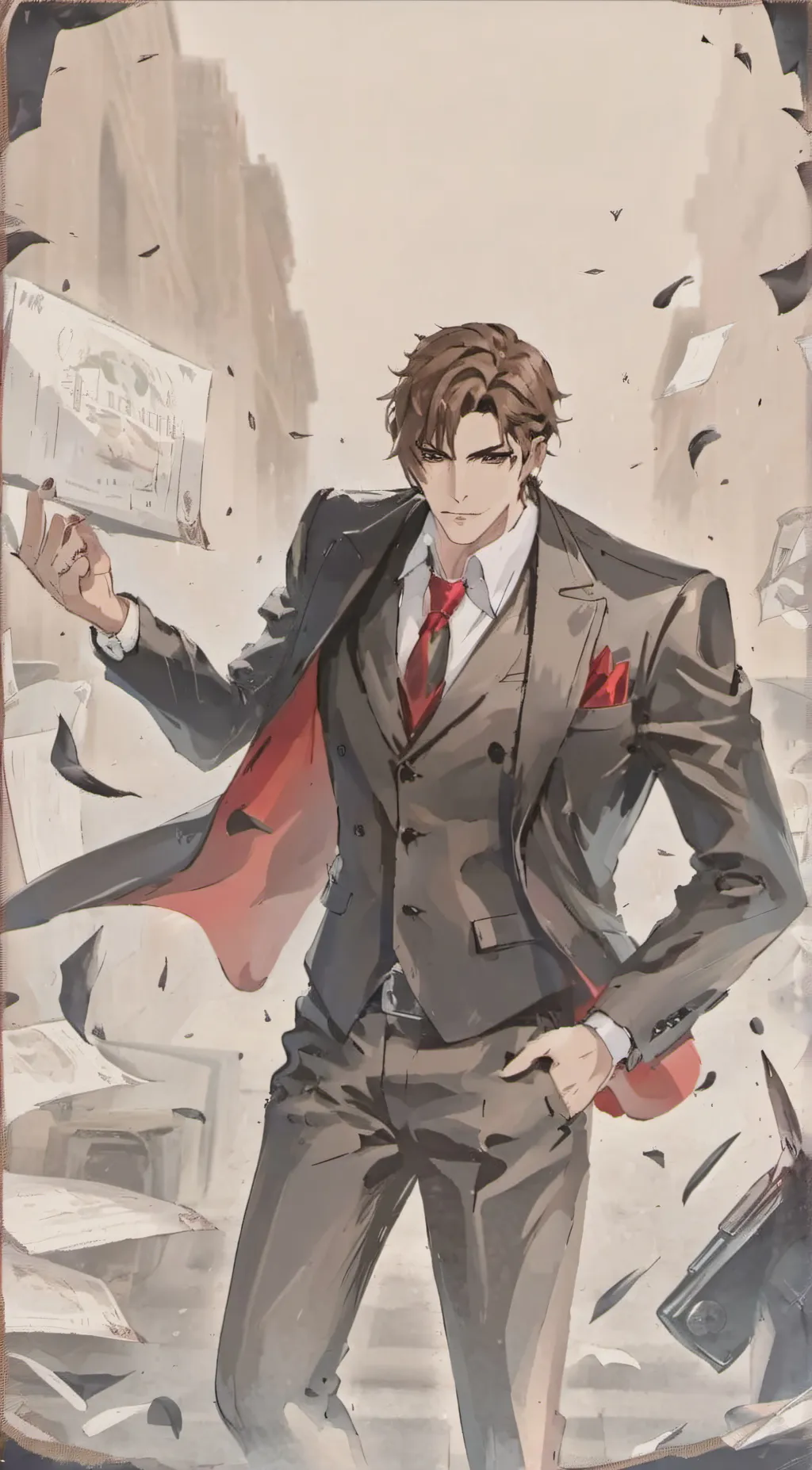 ai character: Mr Silvia  background