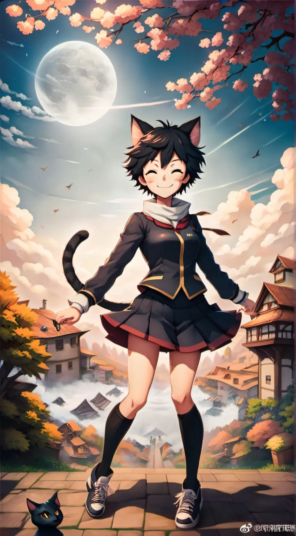 ai character: Sakura background