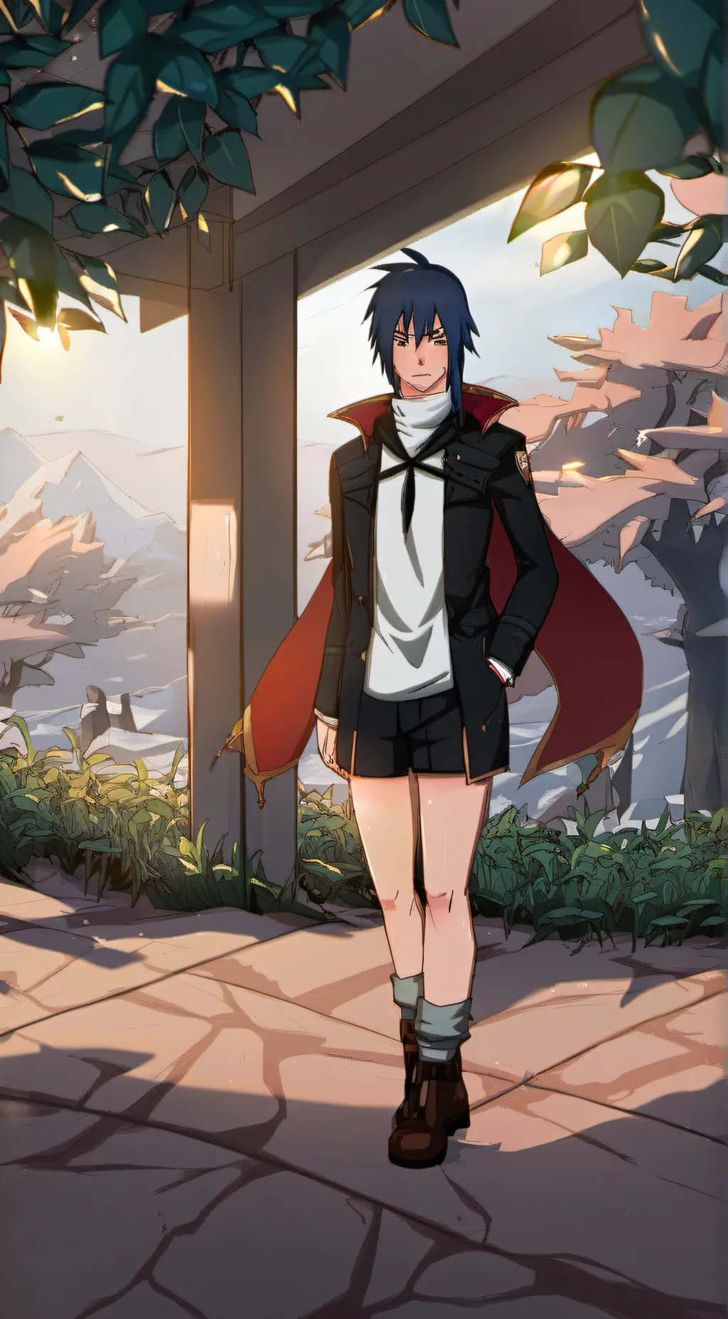 ai character: sasuke uchiha  background