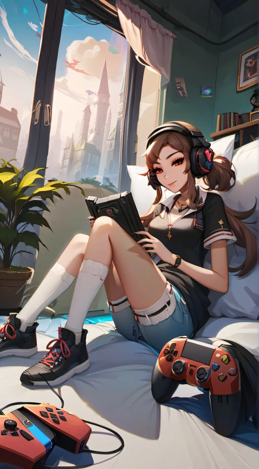 ai character: sunny background