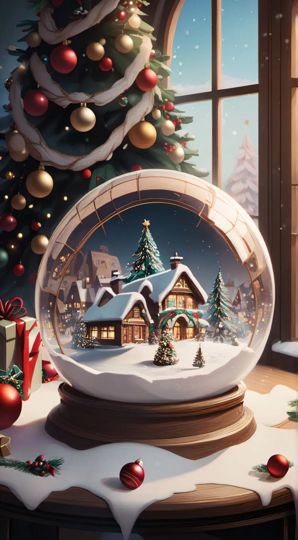 ai character: Christmas Gift background