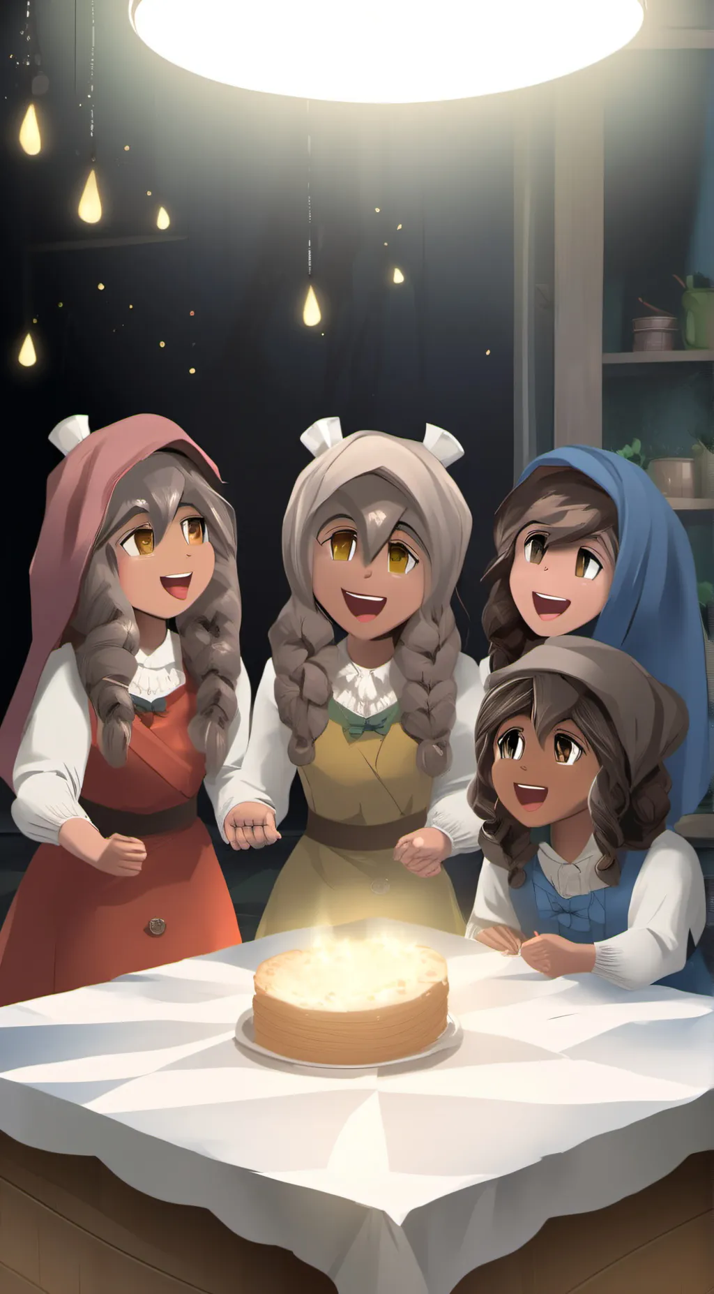 ai character: Bella,ela,Mia,Ava, background