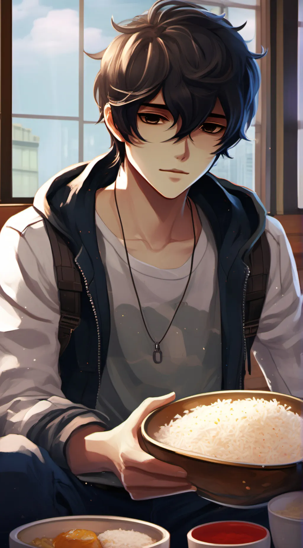 ai character: Theo background